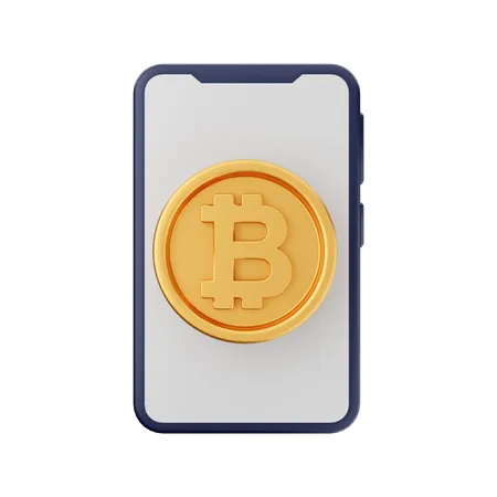 Bitcoins en línea  3D Icon