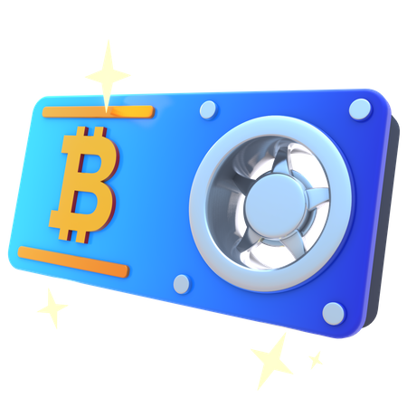 Bitcoins en línea  3D Icon