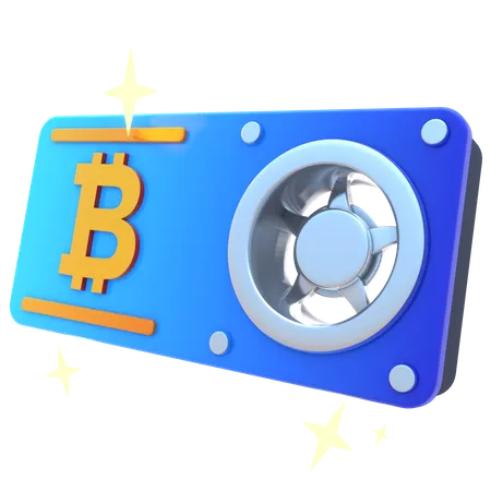 Bitcoins en línea  3D Icon