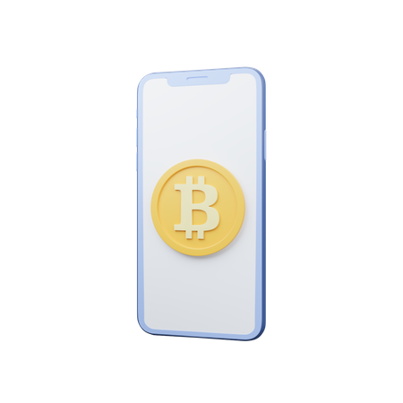 Bitcoins en línea  3D Icon