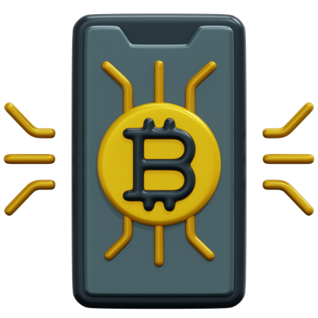 Bitcoins en línea  3D Icon