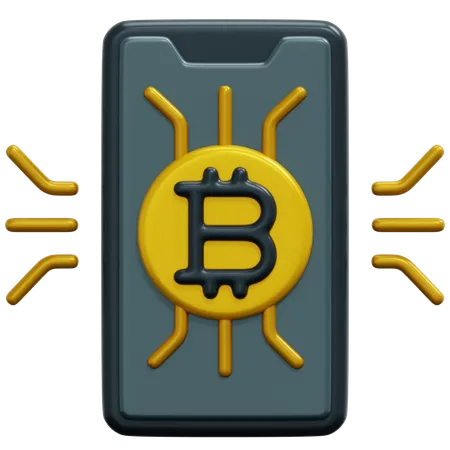 Bitcoins en línea  3D Icon