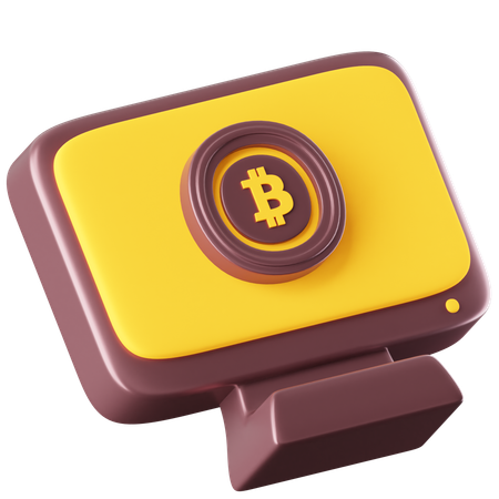 Bitcoins en línea  3D Icon