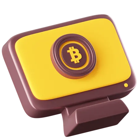 Bitcoins en línea  3D Icon