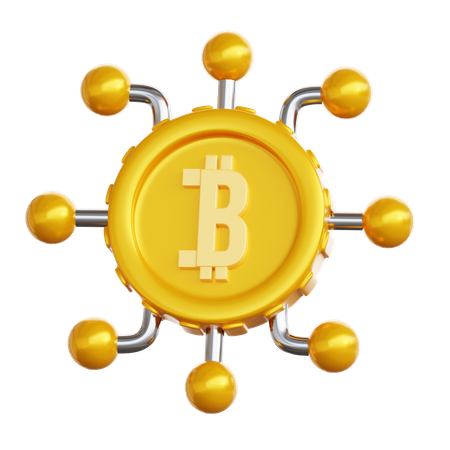 Bitcoin Encryption  3D Icon