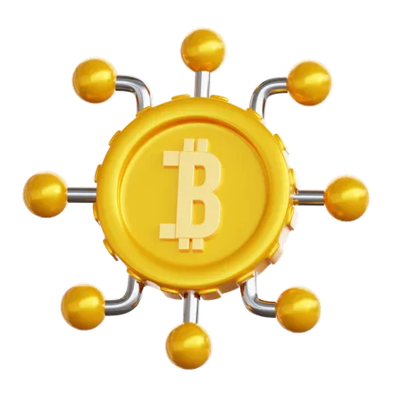 Bitcoin Encryption  3D Icon