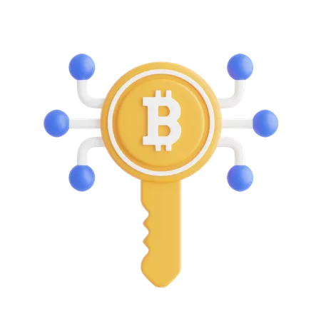 Bitcoin Encryption  3D Icon