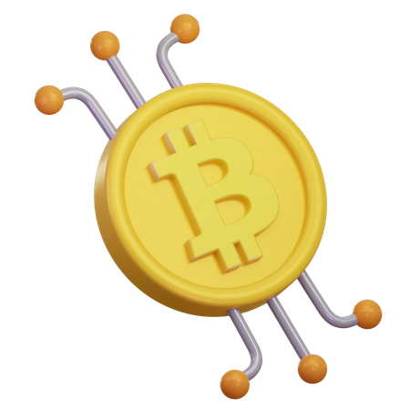 Bitcoin Encryption  3D Icon