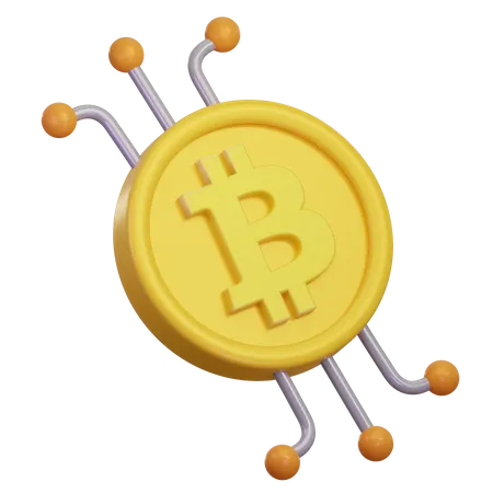 Bitcoin Encryption  3D Icon