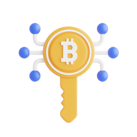 Bitcoin Encryption  3D Icon
