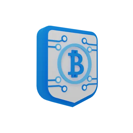Bitcoin Encryption  3D Illustration