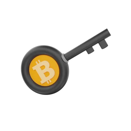 Bitcoin Encryption Key  3D Icon