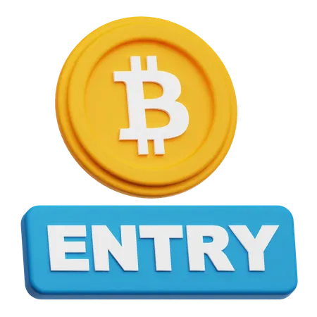 Bitcoin Entry  3D Icon