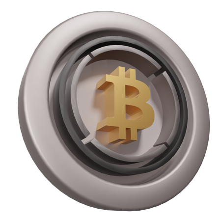 Bitcoin enveloppé  3D Icon