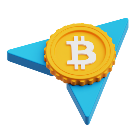 Enviar bitcoins  3D Icon