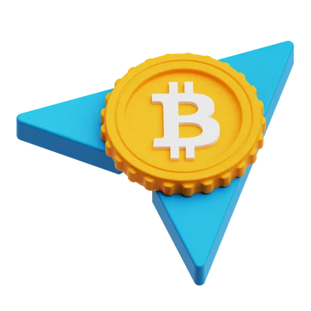 Enviar bitcoins  3D Icon