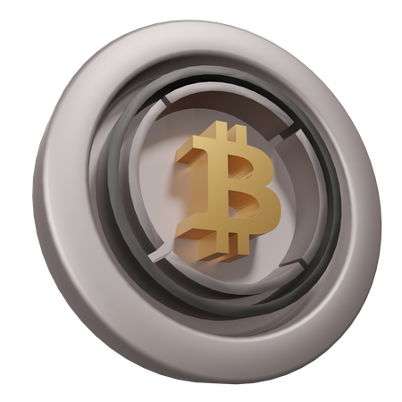 Bitcoin envuelto  3D Icon