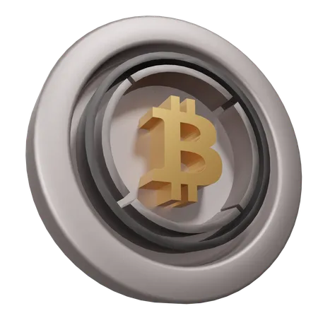 Bitcoin envuelto  3D Icon