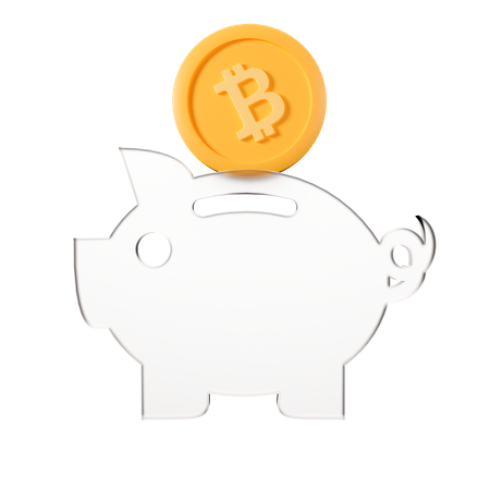 Économies de bitcoins  3D Illustration