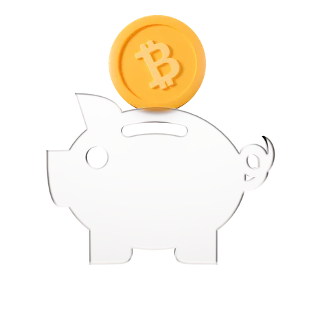 Économies de bitcoins  3D Illustration