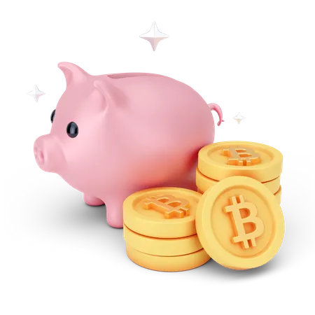 Économies de bitcoins  3D Icon