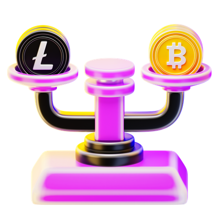 Escala de bitcoin  3D Icon