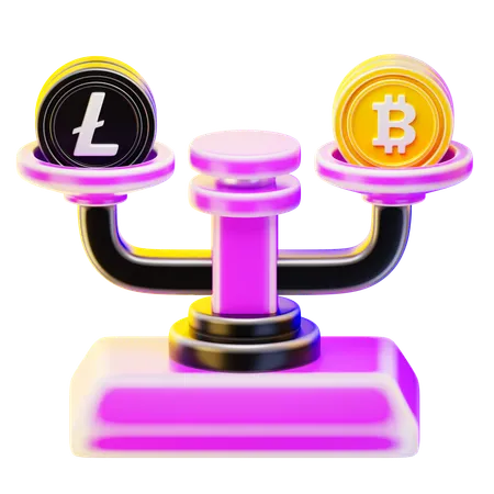 Escala de bitcoin  3D Icon