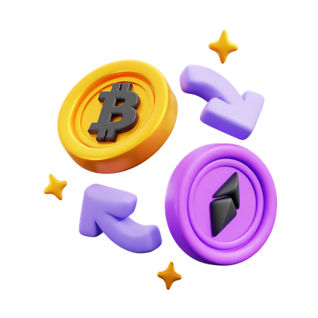 Bitcoin exchange  3D Icon
