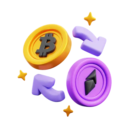 Bitcoin exchange  3D Icon