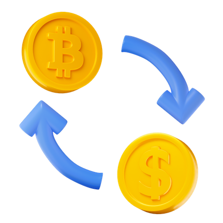 Échange de bitcoins  3D Icon