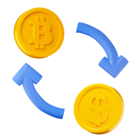 Échange de bitcoins  3D Icon