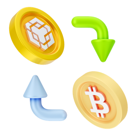 ビットコイン取引所  3D Icon