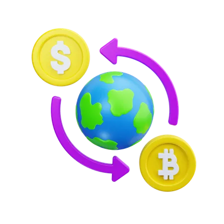 ビットコイン取引所  3D Icon