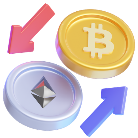 비트코인 거래소  3D Icon