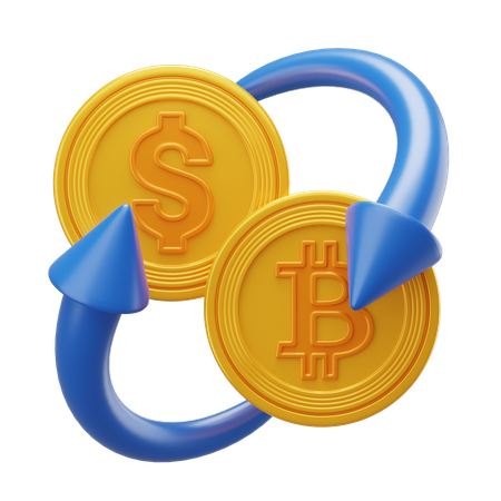 비트코인 거래소  3D Icon
