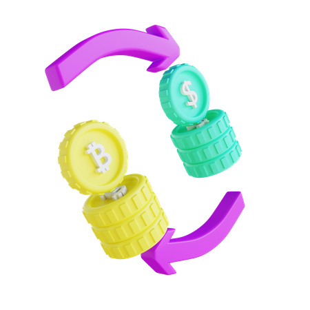 Bitcoin Exchange  3D Icon