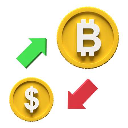 Bitcoin Exchange  3D Illustration