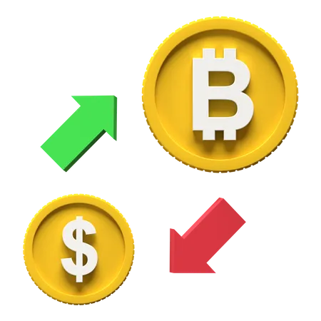 Bitcoin Exchange  3D Illustration