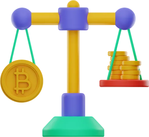 Bitcoin Exchange Rate  3D Illustration