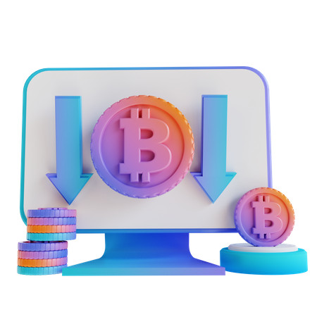 Bitcoin Exchange Website 3D Illustration