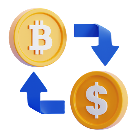 Bitcoin Exchnage 3D Icon