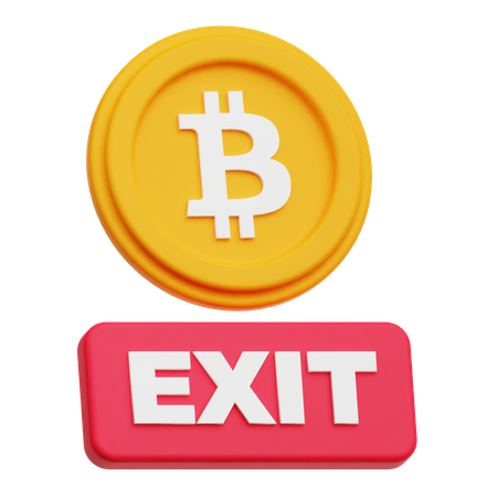 Bitcoin Exit  3D Icon