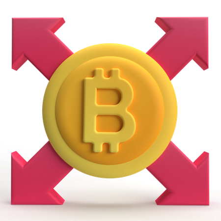 Bitcoin s'étend  3D Icon