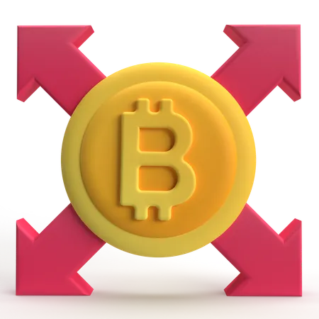 Bitcoin s'étend  3D Icon