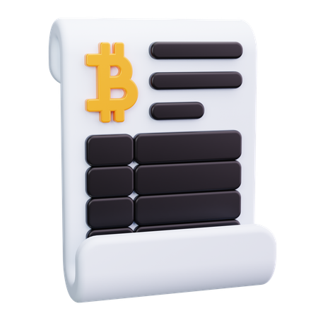 Facture bitcoin  3D Icon