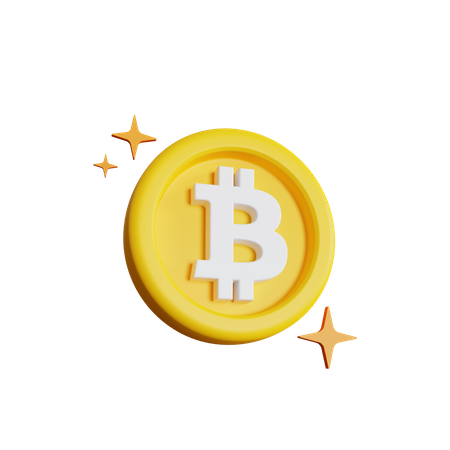 Brilho do bitcoin  3D Icon