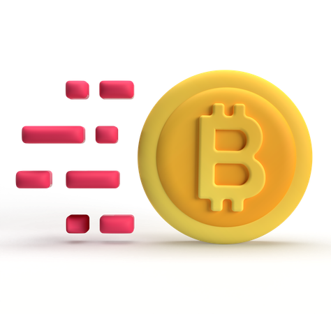 ビットコイン 高速  3D Icon