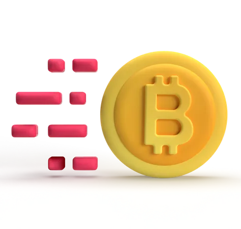 ビットコイン 高速  3D Icon