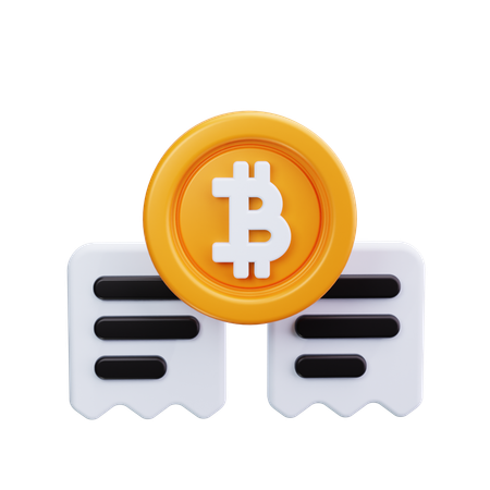 Conta de bitcoin  3D Icon