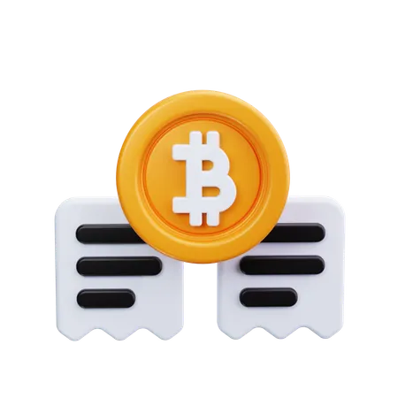 Conta de bitcoin  3D Icon